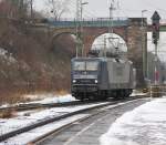 RBH 116 alias 143 573-4 als Tfzf in Fahrtrichtung Osten. Aufgenommen am 15.12.2012 in Eichenberg.