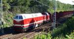 119 158-4  und 213 339 mit dem Leerzug Torgau -Bestwig am 21.08.08 bei Teutschenthal.