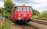 Ein MAN Schienenbus von der RSE steht in Troisdorf.
Aufgenommen in Troisdorf. 
Am Mittag vom 22.9.2018.