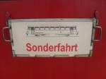  Sonderfahrt -Schild auf dem MAN Schienenbus VT25 der RSE.