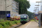 193 230 von der Rurtalbahn-Cargo kommt als Lokzug durch Aachen-West aus Richtung Herzogenrath,Kohlscheid,Richterich,Laurensberg und fährt in Richtung Aachen-Schanz,Aachen-Hbf. 
Aufgenommen vom Bahnsteig in Aachen-West.
Bei Sonne und Wolken am Nachmittag vom 10.7.2019.