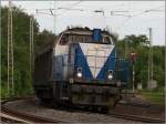 Die Rurtalbahn in Aktion. Hier mit einer Diesellok und einen bergabezug auf der
KBS 480. Location: Eschweiler/Kreis Aachen am 5.Juni 2012.  