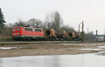 139 132 am 23. Februar 2013 in Ensdorf.
Die Lok war damals leihweise für Saarrail unterwegs.