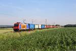 482 046 SBB/Locon mit einem Containerzug bei Niedernjesa am 25.06.2019