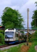 VT 101  der BOB fährt am 23.05.2016 bei Breitenbach in Richtung Fischhausen-Neuhaus