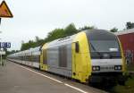 Dispolok ER 20-012 mit NOB-Wendezug nach Hamburg Altona am 17.05.2008 in Westerland / Sylt.