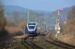 VT643 305 als NWB 74964 Paderborn Hbf - Kreiensen am 07.03.2014 zwischen Langeland und Bad Driburg.