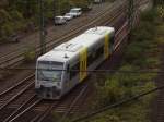 Regio-Shuttle VT 016 von Trans-Regio auf Testfahrt in Kln-West.