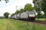 Im Westen des Hammer Stadtgebiets entstand dieses Foto von 185 407 mit ihrem Zug.
Aufgenommen an der Hamm-Osterfelder-Bahn am 22. Mai 2018.