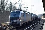 TX Logistik AG, Troisdorf [D] mit der Railpool Vectron  6193 086  [NVR-Nummer: 91 80 6193 086-6 D-Rpool] und einem Kesselwagenzug (leer) Richtung Stendell am 16.02.23 Berlin Buch.