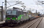 TX Logistik AG, Bad Honnef [D] mit der ELL Vectron  193 275  [NVR-Nummer: 91 80 6193 275-5 D-ELOC] und KLV-Zug Richtung Rostock Seehafen am 23.03.23 Durchfahrt Bahnhof Berlin Hohenschönhausen.