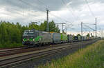 Am 14.06.24 verlässt 193 264 der TX Logistik mit einem KLV-Zug nach Verona nach erfolgter Überholung Landsberg Richtung Halle(S).