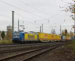 Eigentlich hatten wir am 24.10.2009 auf einen ganz anderen Zug gewartet, der kam jedoch nicht also nahmen wir wenigstens die 185 518-8 der TX Logistik (transped) mit. Hier in Fahrtrichtung Norden durch Eschwege West.