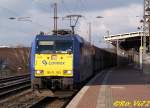 Connex 185-CL 003 mit Schttgutwagen. Witten Hbf. 06.01.2008.