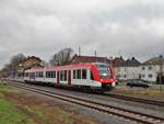 VIAS Alstom Lint 54 VT201 am 23.12.17 in Hainburg Hainstadt als VIA25207