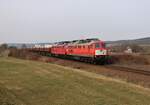 232 901 und 232 527 (WFL) zu sehen am 09.03.21 in Dreitzsch.