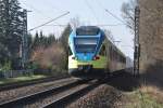 RHEINE (Kreis Steinfurt), 29.03.2011, ET 019 der Westfalenbahn als RB 65 nach Rheine kurz nach Verlassen des Bahnhofs Rheine-Mesum