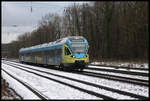 Für die Westfalenbahn ist es der letzte Winter auf der Rollbahn zwischen Osnabrück und Münster! Hier verlässt gerade WFB ET 015 am 13.01.2017 um 12.29 Uhr den Bahnhof Natrup Hagen