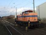 WHE Lok 24 (Mak G1600BB/Bauj. 1976) beim rangieren im Bf Recklinghausen Sd. 8.3.07