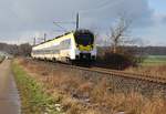 8 442 322/822 durchfährt am 09.01.2021 (13:24) in wenigen Sekunden den Ort Bad Rappenau-Babstadt und erreicht mit einer Verspätung von ca. 2 Minuten den nächsten Halt Bad Rappenau in ca. 3 Minuten. 
Linie: Re10b Mannheim Hbf -> Heilbronn Hbf
Fahrzeug: 8 442 322/822