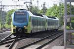 SALZBERGEN (Landkreis Emsland), ET 406 als RE15 nach Münster Hbf bei der Einfahrt in den Bahnhof