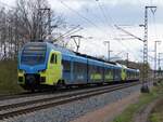 WestfalenBahn ET 411 als RE15 Münster - Emden in Rheine=Bentlage, 02.04.2022