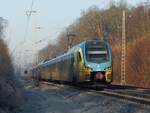 WestfalenBahn ET 402 als RE15 Emden - Münster in Rheine=Bentlage, 01.02.2025