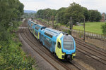 Westfalenbahn ET 603 verlässt nach kurzem Halt den Bahnhof von Bückeburg.