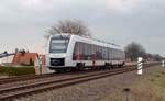 1648 418 hatte am 02.03.19 bereits den Köthener Bahnhof hinter sich gelassen als er südlich von Köthen Richtung Bernburg fuhr.