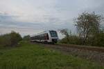 Abellio-Triebwagen 1648 909 kurz vor Darlingerode (01.05.2022)