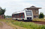 Am 08.07.22 passiert 1648 420 auf dem Weg nach Dessau die ehemalige Blockstelle Edderitz.