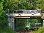 Seit einigen Tagen verkehrt Abellio wieder auf der Linie S3, hier mit 3429 004 kurz vor der Ankunft am Bahnhof in Hattingen.