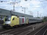 ES 64 U2-045 von Siemens Dispolok steht angemietet von Abellio Rail im Juli 2007 mit ABR nach Hagen Hbf in Essen Hbf.