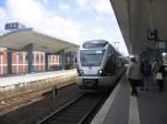 Der neue Stadler FLIRT von Abellio kommt am 30.07.2007 als RB 40 in Bochum Hbf eingefahren