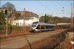 ET 22004 rollt als ABR99733 (RB91  Ruhr-Sieg-Bahn , von Siegen nach Hagen Hbf, in Werdohl ein. (18.02.2008)