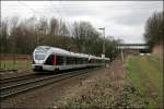 ET22004 und ET23005 fahren bei Witten als ABR99644 (RE16  Ruhr-Sieg-Express ) von Essen Hbf nach Siegen/Iserlohn.