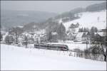 Oberhalb von Benolpe wurde dieser ET22xxx als ABR99723, (RB91  Ruhr-Sieg-Bahn ) nach Hagen Hbf, beobachtet.