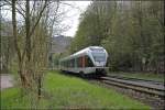 ET22001 ist in der Gegenrichtung als ABR99733, (RB91  Ruhr-Sieg-Bahn ) nach Hagen Hauptbahnhof unterwegs.