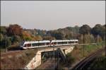 Ein ET22 und ein ET23 sind als ABR99612 (RE16  Ruhr-Sieg-Express ) nach Siegen bzw.