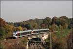 ET22xxx und ET23xxx sind als ABR99616 (RE16  Ruhr-Sieg-Express ), Essen Hbf - Siegen, bei Bochum-Langendreer unterwegs. (13.10.2008)
