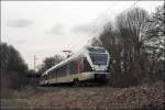 ET22002 wurde auf die schne Stadt Kreuztal getauft und ist mit einem weiteren ET22 als ABR99734 (RB91  Ruhr-Sieg-Bahn ), Hagen Hbf - Iserlohn/Siegen am 13.03.2009 bei Hohenlimburg unterwges.