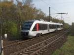 VT 11002-1 der Abellio Rail NRW mit den Namen Herne trifft soebend im Hp Bochum Nokia ein.