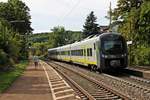 Nachschuss am 27.08.2015 auf agilis 440 604, der als ag (Plattling - Neunmarkt (Oberpf)) am Bahnsteig in Etterzhausen stand und auf die Weiterfahrt wartete.