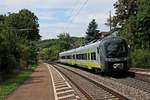 Nachschuss am 28.08.2015 auf agilis 440 911, der als ag (Plattling - Neunmarkt (Oberpf)) im Haltepunkt von Etterzhausen stand.