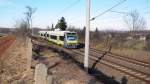 Zwei neue 650er, der Agilis Verkehrsgesellschaft (noch ohne Logo)am 07.02.2011 zwischen Crimmitschau und Werdau.