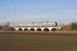 ag 84417, gefahren von einem 440.1, am 06.02.2011 auf dem Snchinger Eisenbahnviadukt.