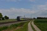 440 415 + 440 xxx als Radlzug nach Ulm Hbf am 23.06.2012 unterwegs bei Langenisarhofen.