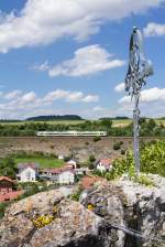 Eine Agilis nach Plattling hatte ich am 16.6.13 an der Sttzmauer in Laaber etwas anders umgesetzt.