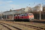 AiXrail 218 457-0 & 211 125 in Wuppertal Steinbeck, Januar 2021.