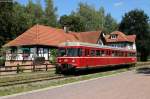 301 013-8 der AVG als E 85289 (Bundenthal-Rumbach - Hinterweidenthal Ost) verlässt den Haltepunkt Busenberg-Schindhard, 02.08.2015.